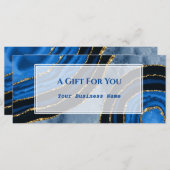 ラグジュアリーネイビーブルー瑪瑙ギルド贈答証明書 (正面/裏面)