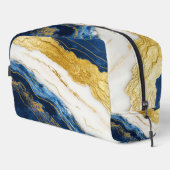 ラグジュアリーネイビーブルー&金ゴールドリーフマーブル ドップキット (右コーナー)