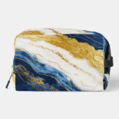 ラグジュアリーネイビーブルー&金ゴールドリーフマーブル ドップキット (裏面)