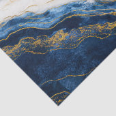 ラグジュアリーネイビーブルー&金ゴールドリーフマーブル 薄葉紙 (詳細)