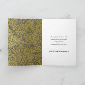 ラグジュアリーネイビー金ゴールドホリーベリー愛JOY PEACE写真 カード (内部)