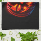 ラグジュアリーネオンパンプキンハロウィンキッチンタオル キッチンタオル (折り畳み)