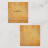 ラグジュアリーノスタルジックオールド紙ルックプロフェッショナル スクエア名刺 (正面/裏面)