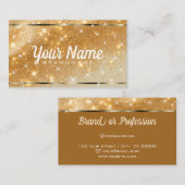 ラグジュアリーハニー金ゴールドグリッターサンドスタきらめくーズ 名刺 (正面/裏面)