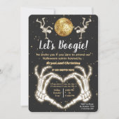 ラグジュアリーハロウィーンダンススケートズディスコボールパーティー 招待状 (正面)