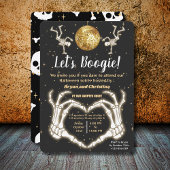 ラグジュアリーハロウィーンダンススケートズディスコボールパーティー 招待状