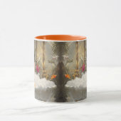 ラグジュアリーバスに乗る怠け者でラッキーハッピーレッドキャット マグカップ (中央)