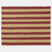 ラグジュアリーバモダンルガンディ金ゴールドリネンコレクション フリースブランケット (正面(横))