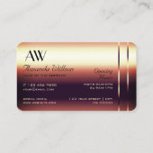 ラグジュアリーバラゴールデン華美デコールダイアモンズモノグラム 名刺 (裏面)