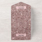 ラグジュアリーバラワインアダルト50誕生日 オールインワン招待状 (外側)