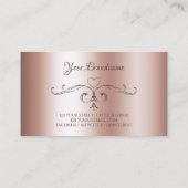 ラグジュアリーバラ華美金ゴールドコー縁どナーイニシャル 名刺 (裏面)