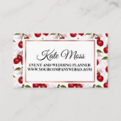 ラグジュアリーバラ金ゴールドさくらんぼブロッサム 名刺 (正面)