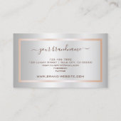 ラグジュアリーバラ金ゴールドとシルバーきらめくダイヤモンド 名刺 (裏面)