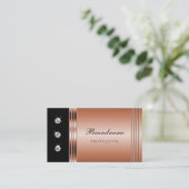 ラグジュアリーバラ金ゴールドとブラックウィズきらめくダイヤモンド 名刺 (スタンド正面)