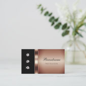 ラグジュアリーバラ金ゴールドとブラックウィズシメリーダイヤモンド 名刺 (スタンド正面)