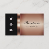 ラグジュアリーバラ金ゴールドとブラックウィズシメリーダイヤモンド 名刺 (正面)