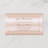 ラグジュアリーバラ金ゴールドウィズダイヤモンドアンドモノグラムノーブル 名刺 (裏面)