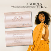 ラグジュアリーバラ金ゴールドウィズダイヤモンドアンドモノグラムノーブル 名刺