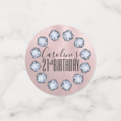 ラグジュアリーバラ金ゴールドガラステクスチャ誕生日 コンフェッティ (スモール正面)