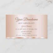 ラグジュアリーバラ金ゴールドグラマラスプロフェッショナルシンプル 名刺 (裏面)