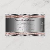 ラグジュアリーバラ金ゴールドグリッタースターズシルバーオプティクス 名刺 (裏面)