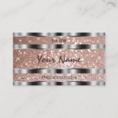ラグジュアリーバラ金ゴールドグリッタースターズシルバーオプティクス 名刺 (正面)
