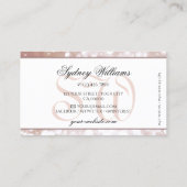 ラグジュアリーバラ金ゴールドグリッタースターズモノグラムホワイト 名刺 (裏面)