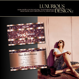 ラグジュアリーバラ金ゴールドグリッタースパークルスタークオリティ 名刺