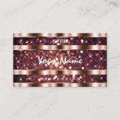 ラグジュアリーバラ金ゴールドグリッタースパークルスタークオリティ 名刺 (正面)