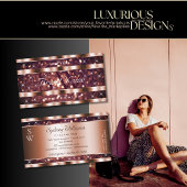 ラグジュアリーバラ金ゴールドグリッタースパークルスターズモノグラム 名刺