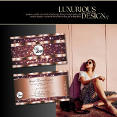 ラグジュアリーバラ金ゴールドグリッタースパークルスター追加ロゴ 名刺