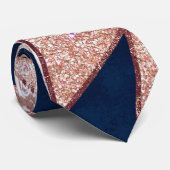 ラグジュアリーバラ金ゴールドグリッター幾何大理石 ネクタイ (ロール)