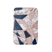 ラグジュアリーバラ金ゴールドグリッター幾何大理石 バスマット (正面縦)