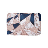 ラグジュアリーバラ金ゴールドグリッター幾何大理石 バスマット (正面)