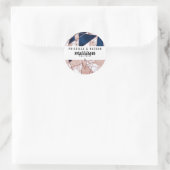 ラグジュアリーバラ金ゴールドグリッター幾何大理石 ラウンドシール (バッグ)