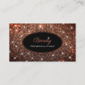 ラグジュアリーバラ金ゴールドグリッター美しいメイクアップ 名刺 (正面)