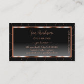 ラグジュアリーバラ金ゴールドシックブラックグラデーショスタイリッシュンリュックス 名刺 (裏面)