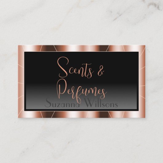 ラグジュアリーバラ金ゴールドシックブラックグラデーショスタイリッシュンリュックス 名刺 (正面)