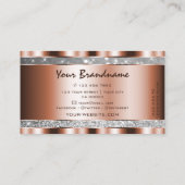 ラグジュアリーバラ金ゴールドシルバーグリッタースターズエレガンス 名刺 (裏面)