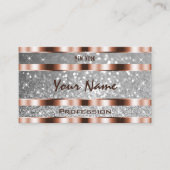 ラグジュアリーバラ金ゴールドシルバーグリッタースターズエレガンス 名刺 (正面)