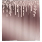 ラグジュアリーバラ金ゴールドスパークリダイヤモンド シャワーカーテン (正面)