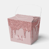 ラグジュアリーバラ金ゴールドスパークルグリッタードリップスモノグラム フェイバーボックス (正面サイド)