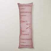 ラグジュアリーバラ金ゴールドスパークルグリッタードリップスモノグラム ボディピロー (裏面 (縦))