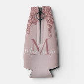 ラグジュアリーバラ金ゴールドスパークルグリッタードリップスモノグラム ボトルクーラー (裏面)