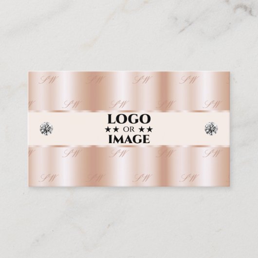 ラグジュアリーバラ金ゴールドスパークルジュエリーアドロゴラグジュアリーグラム 名刺 (正面)