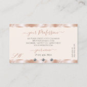 ラグジュアリーバラ金ゴールドスパークルジュエリーイニシャルラグジュアリーグラム 名刺 (裏面)