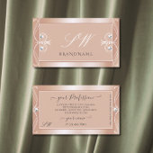 ラグジュアリーバラ金ゴールドスパークルダイアモンズモノグラム華美 名刺