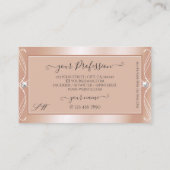 ラグジュアリーバラ金ゴールドスパークルダイアモンズモノグラム華美 名刺 (裏面)