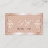 ラグジュアリーバラ金ゴールドスパークルダイアモンズモノグラム華美 名刺 (正面)