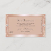 ラグジュアリーバラ金ゴールドスパークルダイヤモンドイニシャル 華美 名刺 (裏面)